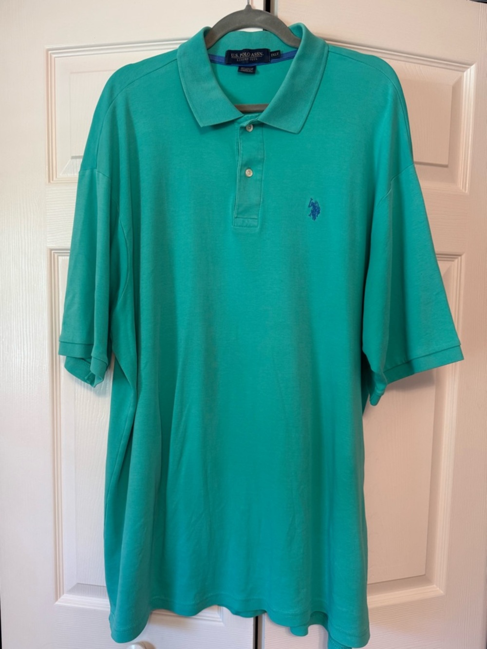 U.S. Polo Assn. Men’s Teal Green Polo with Embroidered Logo